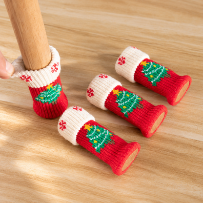 🎄 Christmas Chair Leg Socks – Festive Knitted Covers for Floor Protection