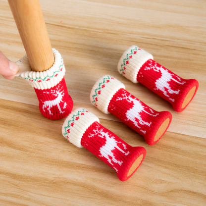 🎄 Christmas Chair Leg Socks – Festive Knitted Covers for Floor Protection