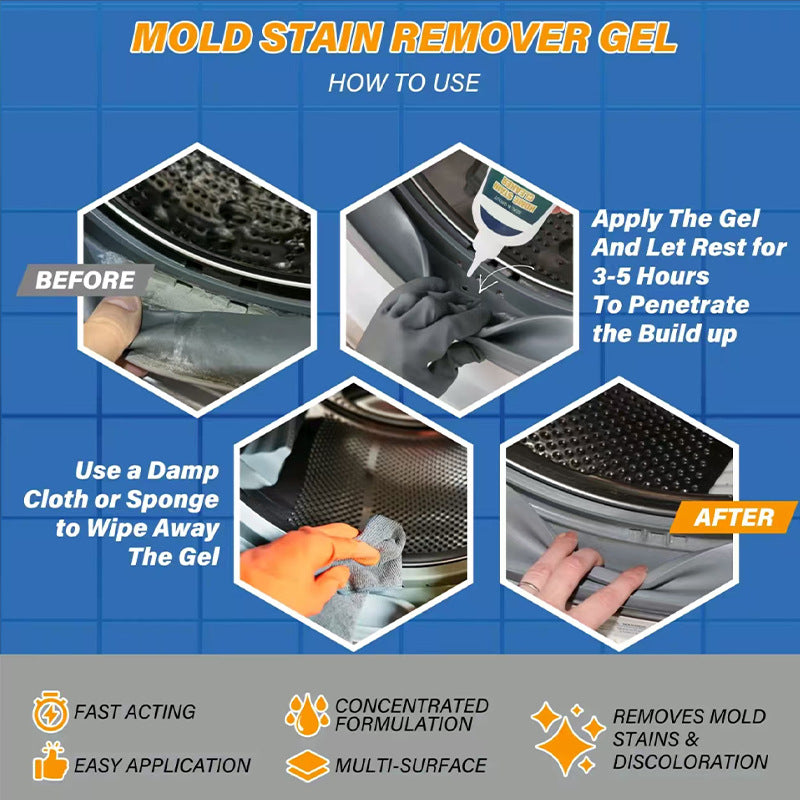 💥 Heavy Duty Mold Remover Gel with Scrub Brush