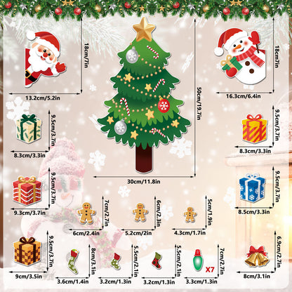 Christmas Refrigerator Magnets,DIY Fridge Santa Reindeer Snowman