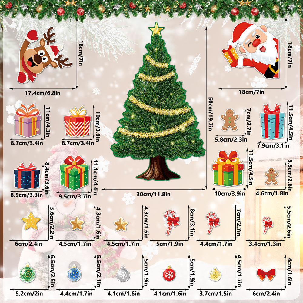 Christmas Refrigerator Magnets,DIY Fridge Santa Reindeer Snowman