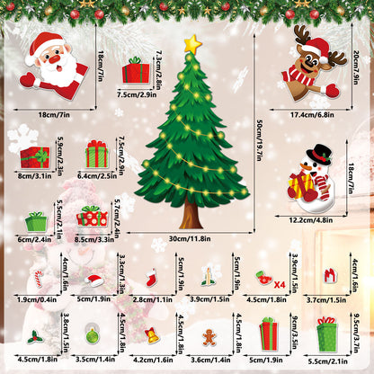 Christmas Refrigerator Magnets,DIY Fridge Santa Reindeer Snowman