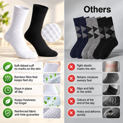 PREMIUM BAMBOO FIBRE MID-CALF SOCKS