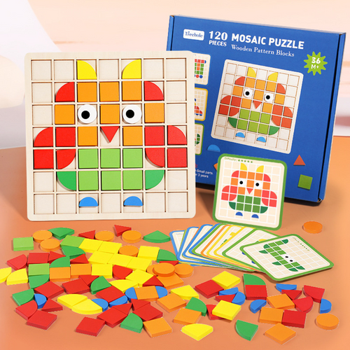 Montessori Mosaic Puzzle Colours and Shapes Game