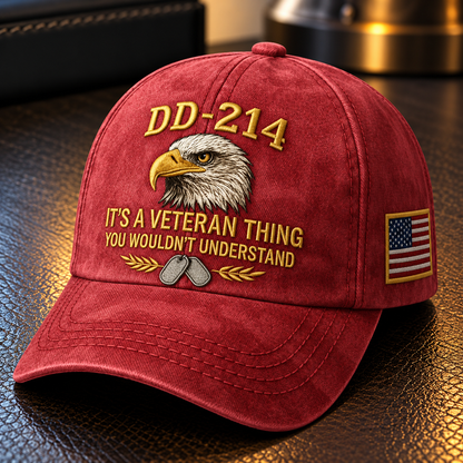 🎁100% Handmade DD-214 Veteran Honor Embroidered Cap(𝐂𝐡𝐚𝐝 𝐒𝐦𝐢𝐭𝐡 𝐇𝐚𝐧𝐝𝐦𝐚𝐝𝐞®)