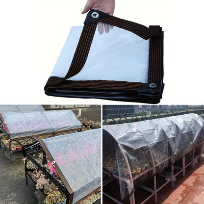 Clear Waterproof PE Tarp – Transparent Outdoor Cover with Metal Grommets