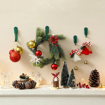🎄Rugged, Durable, Versatile✨ 6PCS Christmas Silicone Garland Hangers