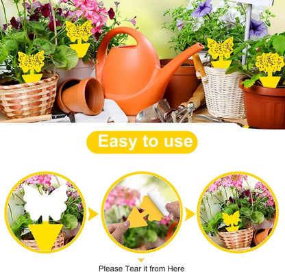 50 Pack Yellow Sticky Traps, Fungus Gnat Traps for House Indoor Plants