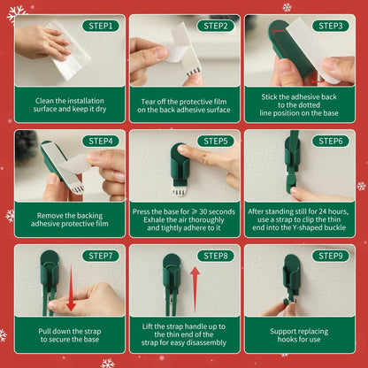 🎄Rugged, Durable, Versatile✨ 6PCS Christmas Silicone Garland Hangers