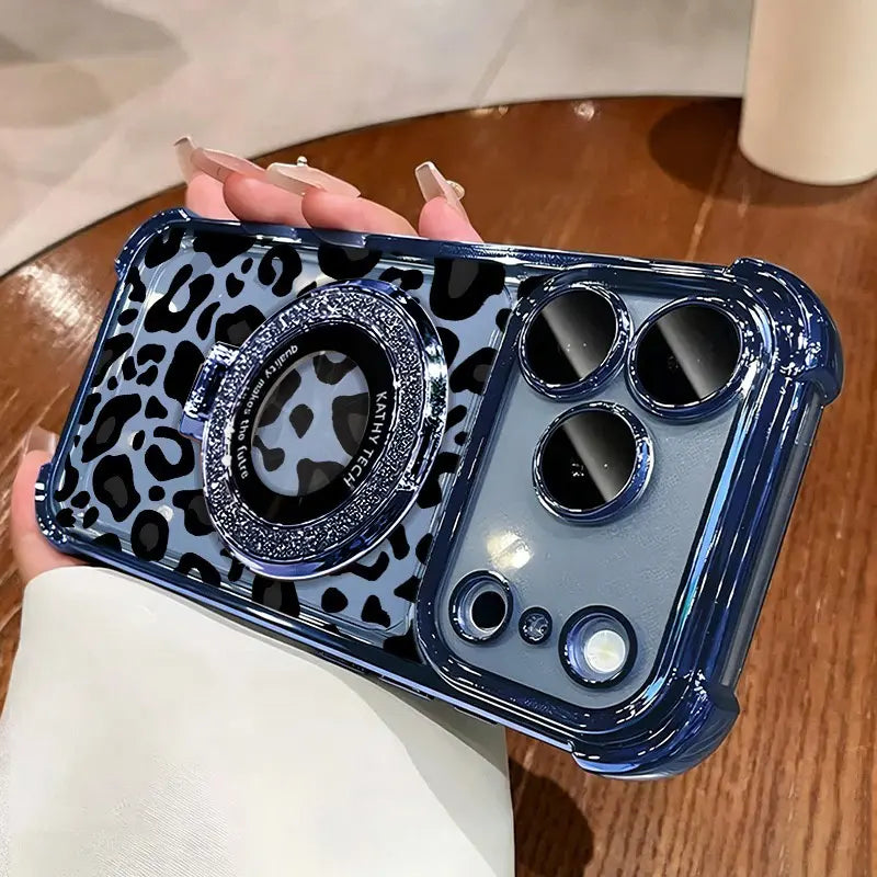Sexy Leopard Print Transparent Soft Silicone Shockproof Case for iPhone 18 Pro Max