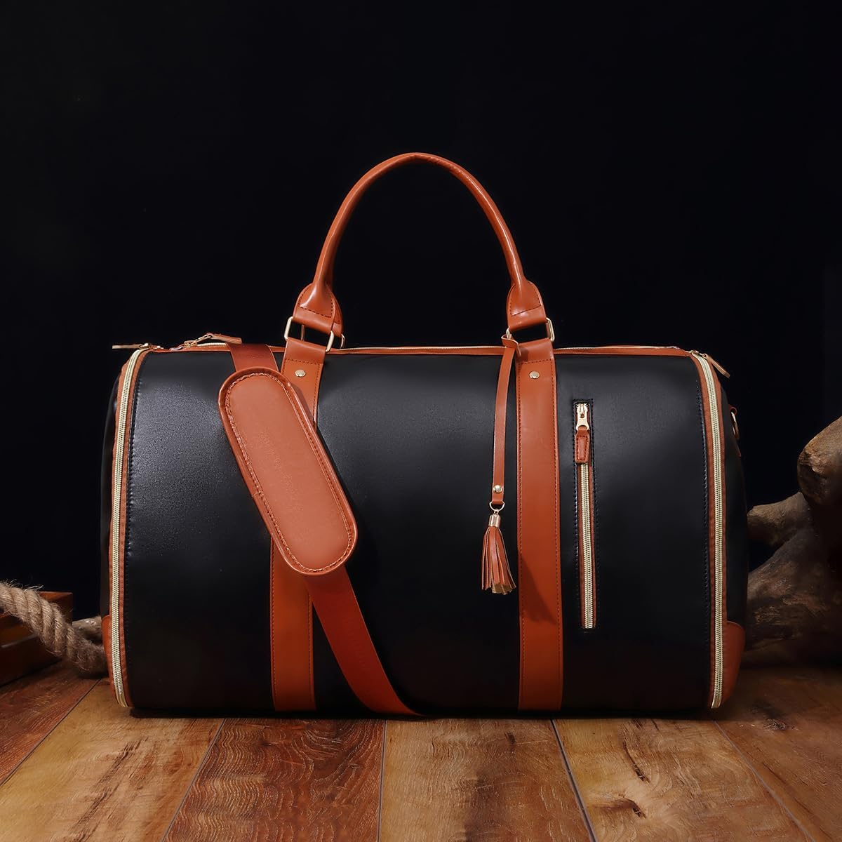 2-in-1 Convertible Garment Duffle – Carry-On with Hanging Suit Compartment & Shoe Storage