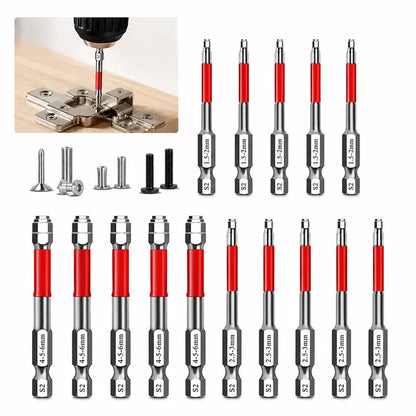 All-in-One Pagoda Hex Screwdriver Bit Set (6PCS) - Universal Magnetic Impact Bits