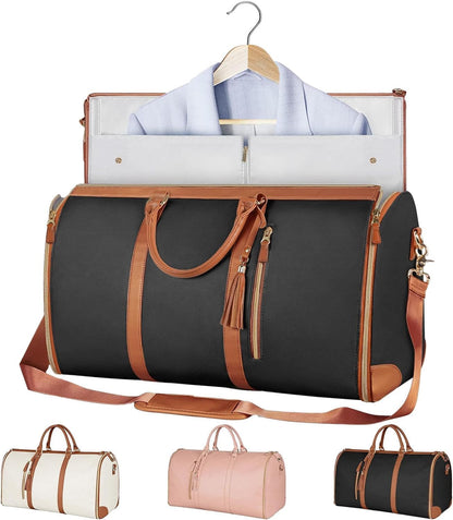 2-in-1 Convertible Garment Duffle – Carry-On with Hanging Suit Compartment & Shoe Storage