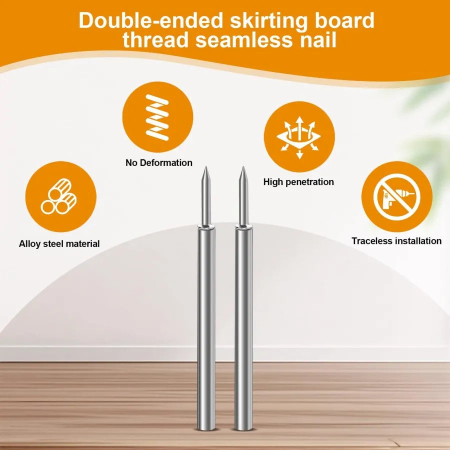 Double-Headed Skirting Thread Seamless Nail Non Marking