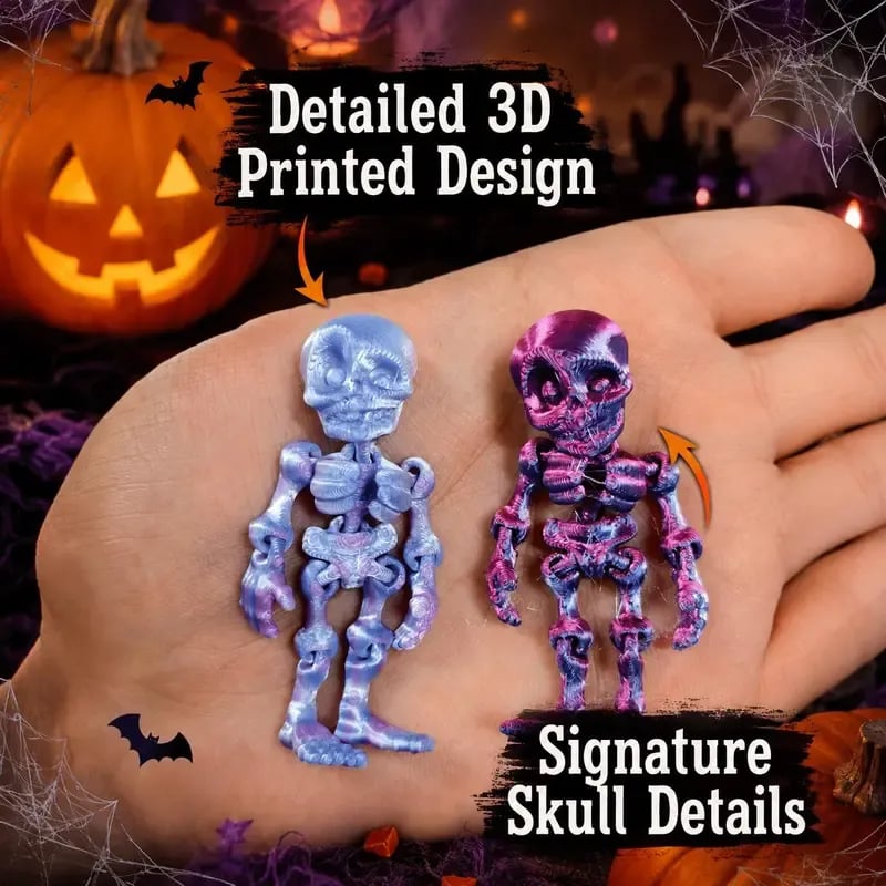 2026 Hot Sale💀 3D Printed Skeleton Mini Statues – Fun Spooky Decor!