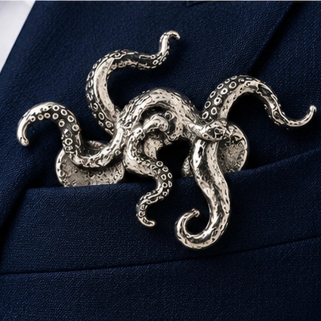 🐊✨ Luxury Sculpted Animal Brooch – Premium Statement Piece for Suits & Blazers