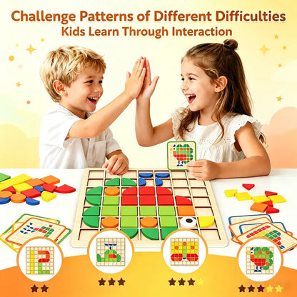 Montessori Mosaic Puzzle Colours and Shapes Game