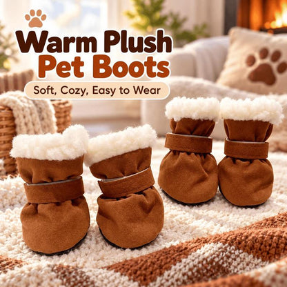 Soft Velvet Dog Booties – Warm, Non-Slip Paw Covers for Small Dogs
