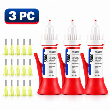 5800 Precision Repair Glue, Fast-Setting Multi-Surface Adhesive for Plastic, Metal, Glass, Wood, Ceramic and DIY Repairs