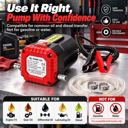 🔥 🔧 12V 80W Electric Oil Extractor Pump – Fast, Cleaner Oil Changes