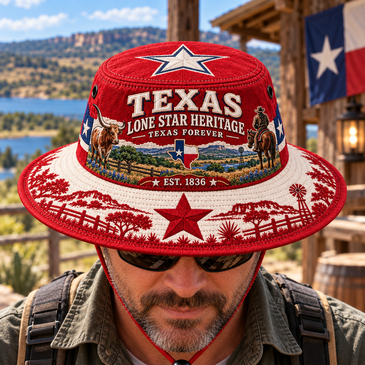 🤠⭐ Texas Lone Star Heritage Boonie Hat — Texas Forever, Est. 1836 🇺🇸
