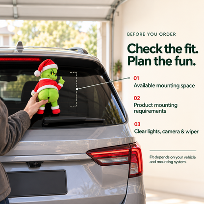 🎄 Funny Water-Spraying Christmas Car Decoration – A Cheeky Holiday Surprise 💦