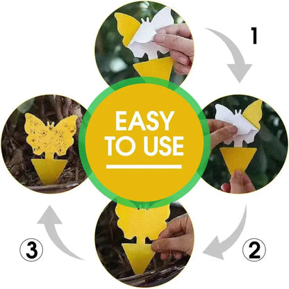 50 Pack Yellow Sticky Traps, Fungus Gnat Traps for House Indoor Plants