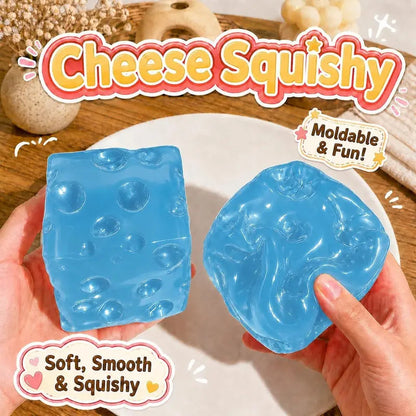 Giant Jelly Cheese Cube Squishy Toy