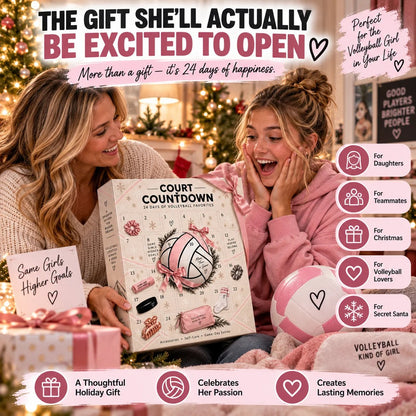 🏐 Volleyball Advent Calendar – 24-Day Christmas Countdown Gift for Girls, Players & Teammates
