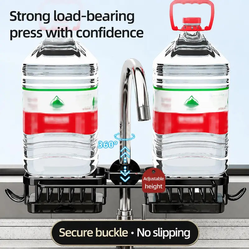 🫧Detachable Stainless Steel Sink Caddy for Kitchen & Bathroom