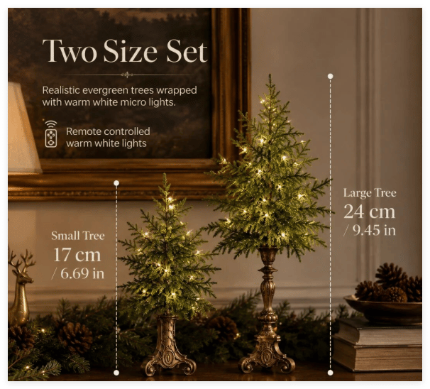 Vintage Lighted Norfolk Pine Trees