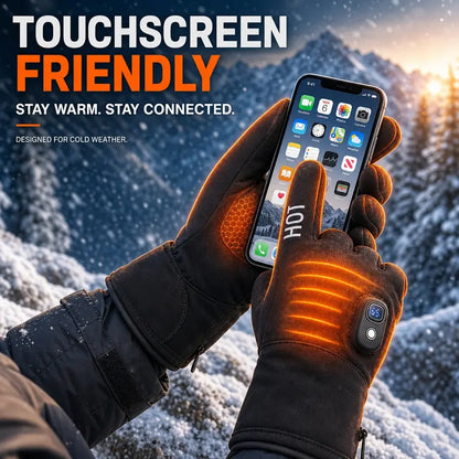 Heated Gloves for Men & Women — Rechargeable Electric Hand Warmers with Touchscreen Fingers