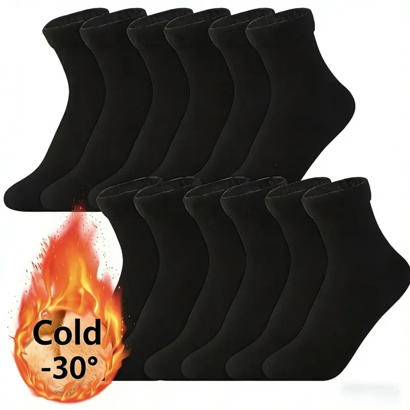 Women's Heavyweight Fuzzy Closed Fast-Heating Underwear Socks 🧦