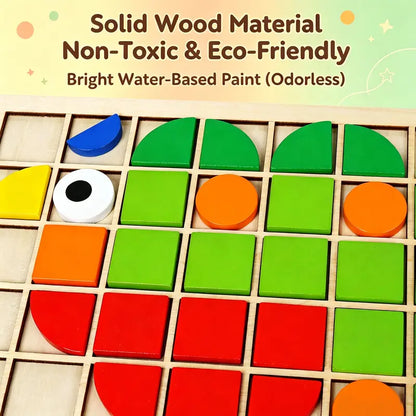 Montessori Mosaic Puzzle Colours and Shapes Game