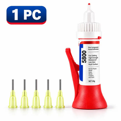 5800 Precision Repair Glue, Fast-Setting Multi-Surface Adhesive for Plastic, Metal, Glass, Wood, Ceramic and DIY Repairs