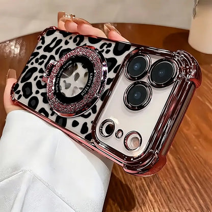 Sexy Leopard Print Transparent Soft Silicone Shockproof Case for iPhone 18 Pro Max