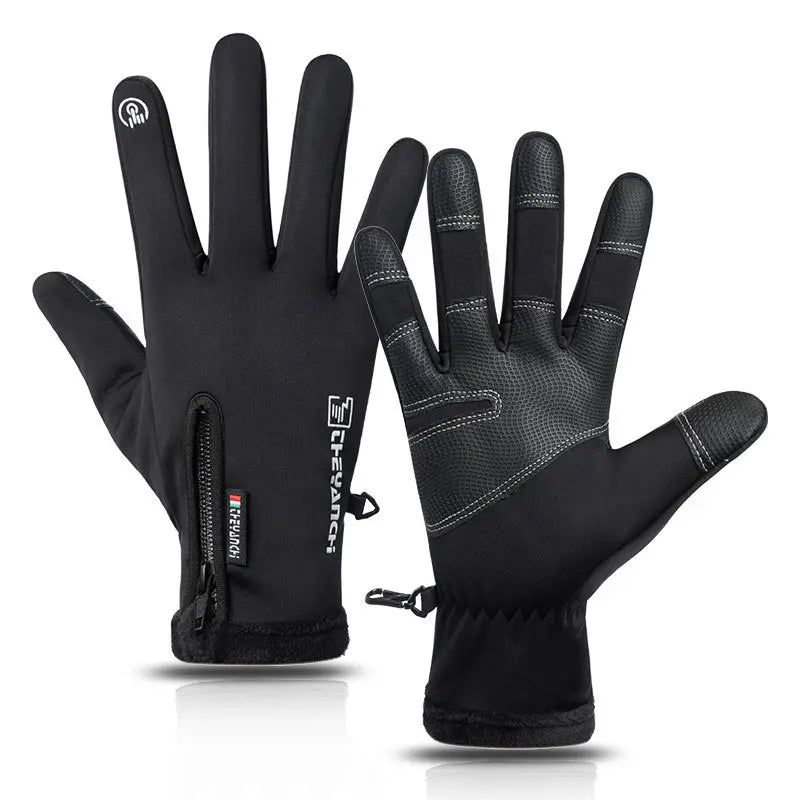 Outdoor Winter Gloves, Touchscreen andWindproof Full-Finger Gloves for Sports