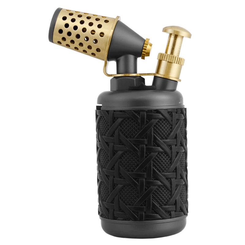 🔥1300°C Windproof Butane Torch with Vintage Leather Wrap