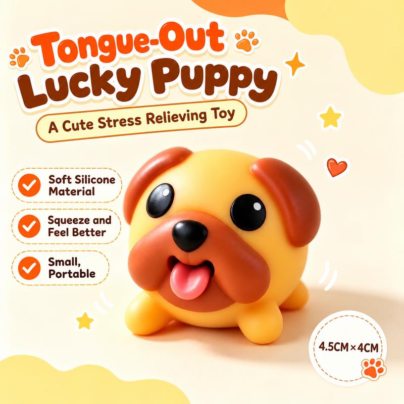 Funny Tongue-Popping Pug Squeeze Toy