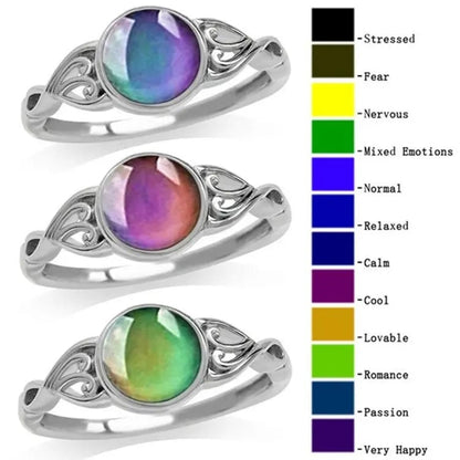 Stylish and Creative Sweet-Style Color-Changing Mood Stone Ring