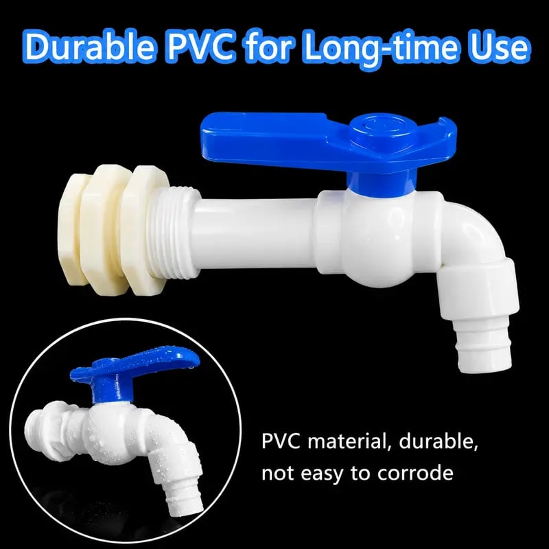 🚰 🔥 Limited Time 49% OFF | Rain Barrel Spigot Kit – 1/2' PVC Faucet Set