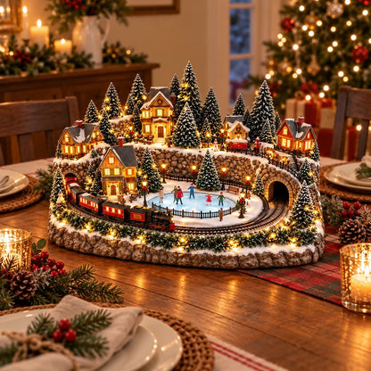 🎄 Lighted & Animated Christmas Village Collection – Magical Moving Holiday Display ✨