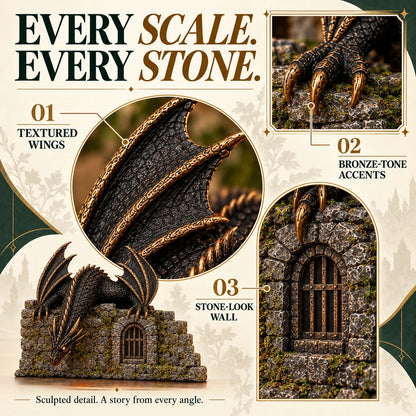 🔥Last Day 49% OFF🔥🐉 Dragon Mist Diffuser – Glowing Castle Bookshelf Decor