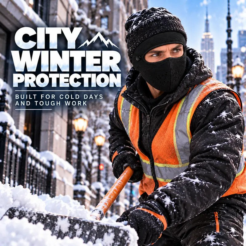 Winter Face Mask with Detachable Goggles, Windproof Thermal Fleece Lined Full Face Cover 🥽