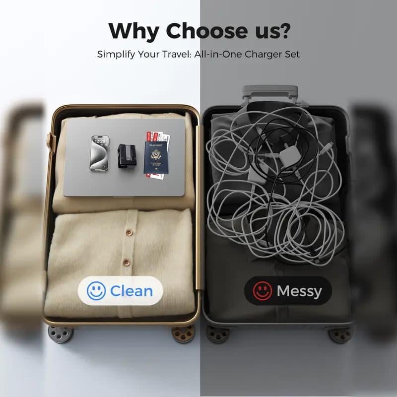 🏆HOT SALE ✨ Tangle-Free & Travel Ready! Retractable 20W Charger - Powers iPhone, iPad & Watch Simultaneously.
