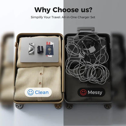🏆HOT SALE ✨ Tangle-Free & Travel Ready! Retractable 20W Charger - Powers iPhone, iPad & Watch Simultaneously.