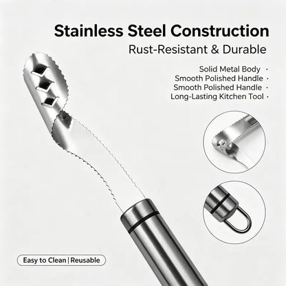 Stainless Steel Pepper Corer Seed Remover Tool, For Multi Vegetable-2 Pack