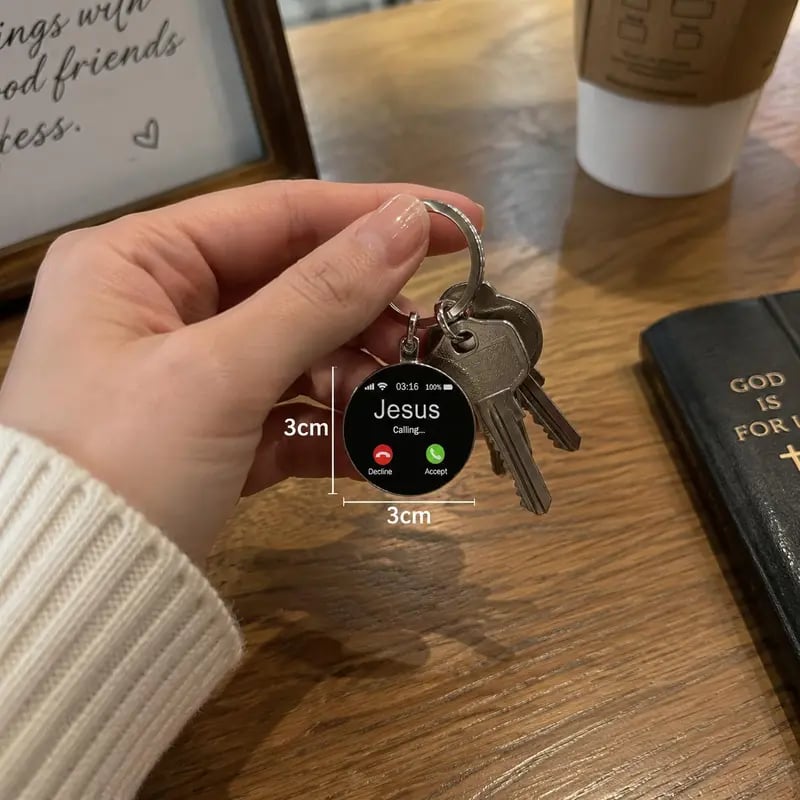 Jesus Calling Christian Key Ring – Inspirational Faith Gift & Religious Reminder