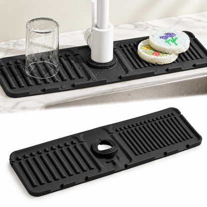 Tap Mat for Kitchen Sink, Splash Guard, Silicone Drying Mat, Quick Drying Stone Sink Tray ✨