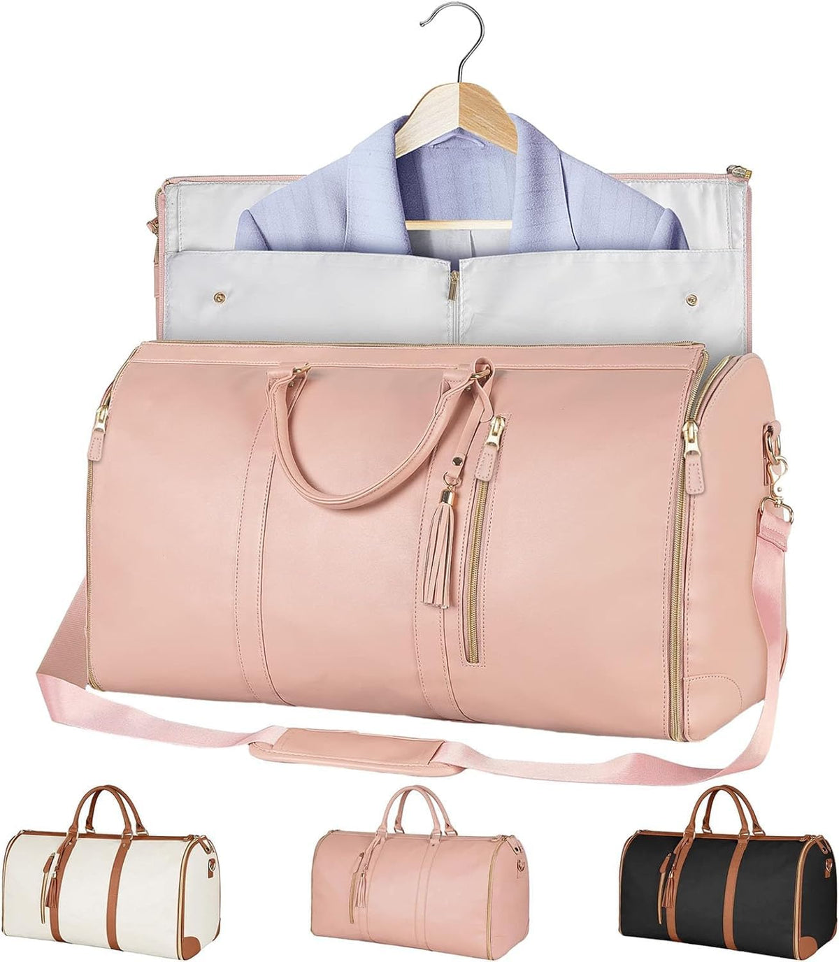 2-in-1 Convertible Garment Duffle – Carry-On with Hanging Suit Compartment & Shoe Storage